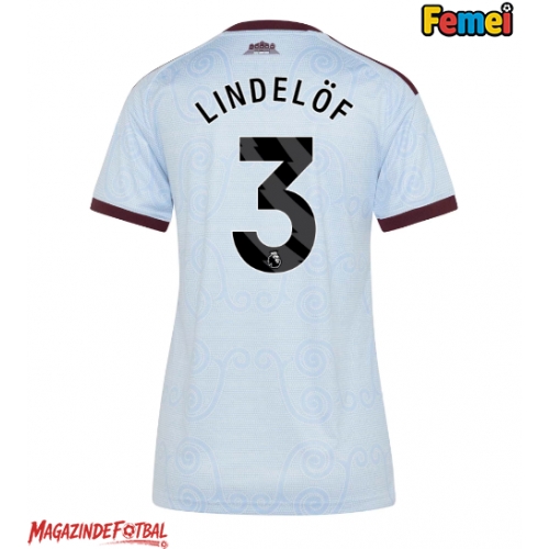 Aston Villa Victor Lindelof #3 Tricou Fotbal Replică 2026-27 Femei Treilea Aston Villa Victor Lindelof #3 Tricou Fotbal Replică 2026-27 Femei Treilea